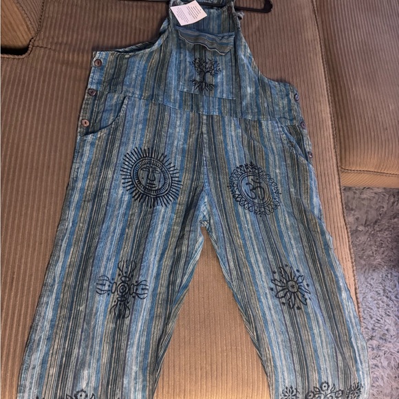 Blue overalls with black detail.  Size medium- new with tags! - Picture 5 of 9